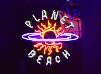 Neon sign made in Metairie for Planet Beach